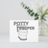 Potty Pooper Postkarte (Stehend Vorderseite)
