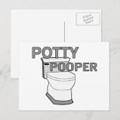 Potty Pooper Postkarte (Vorne/Hinten)