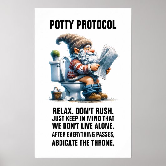 POTTY-PROTOKOLL ohne Rahmen Poster (Vorne)