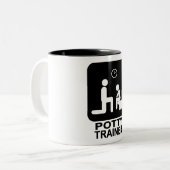 Potty-Trainer-Tasse - Weiß Zweifarbige Tasse (Vorderseite Links)