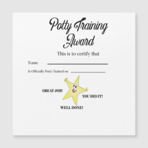 Potty Training Award Magnetkarte