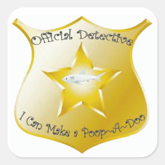 Potty Training Kackte~A~Doo Sticker Abzeichen (Vorderseite)