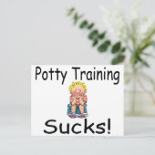 Potty Training Sind zum Kotzen Postkarte (Stehend Vorderseite)