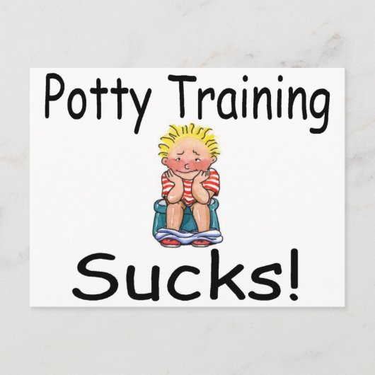 Potty Training Sind zum Kotzen Postkarte (Vorderseite)