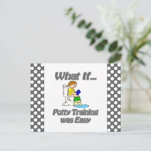 Potty Training was Easy Postkarte (Stehend Vorderseite)