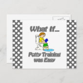 Potty Training was Easy Postkarte (Vorne/Hinten)