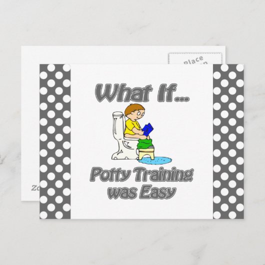 Potty Training was Easy Postkarte (Vorne/Hinten)