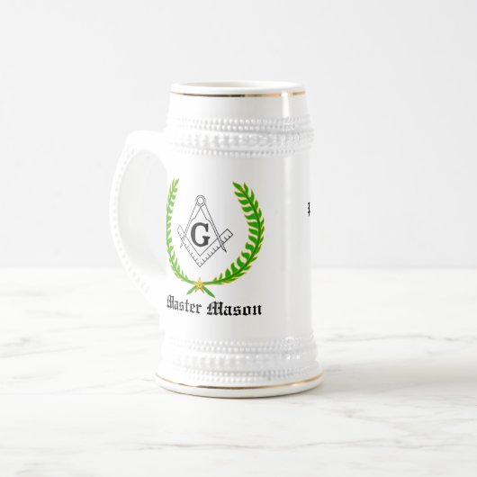 Potunk Vorlagenmaurer Stein Bierglas (Vorderseite Links)