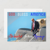 POTUS Donald Trump walks down from Air Force One Postkarte (Vorne/Hinten)