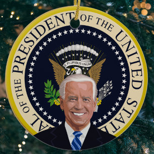 potus jobiden präsidialen Siegel Weihnachtsbaum Keramik Ornament