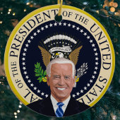 potus jodbiden Präsidentenpalme Weihnachtsbaum Sie Keramik Ornament