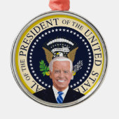 potus jodbiden Präsidentenpalme Weihnachtsbaum Sie Ornament Aus Metall (Vorne)