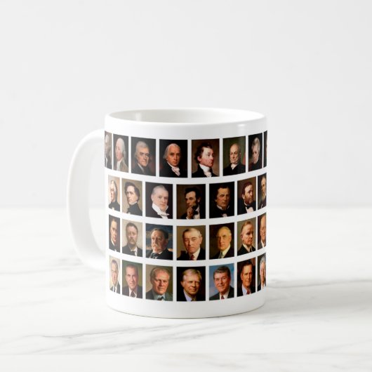 POTUS Portraits Mug Kaffeetasse (Vorderseite Links)
