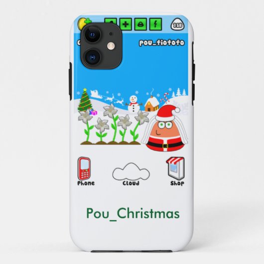Pou_Christmas Case-Mate iPhone Hülle (Rückseite)