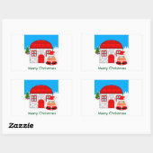 Pou_Christmas Rechteckiger Aufkleber (Blatt)