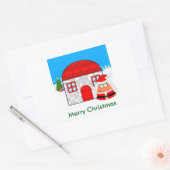 Pou_Christmas Rechteckiger Aufkleber (Umschlag)