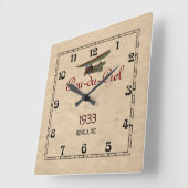 Pou-du-Ciel Quadratische Wanduhr (Winkel)