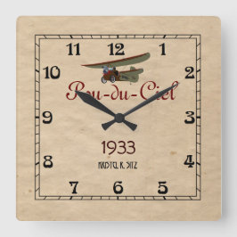 Pou-du-Ciel Quadratische Wanduhr