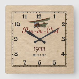 Pou-du-Ciel Quadratische Wanduhr