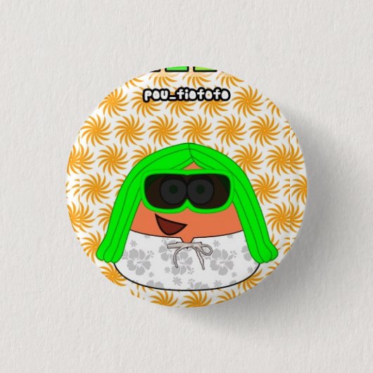 Pou Fiofofo Knopf Button (Vorderseite)