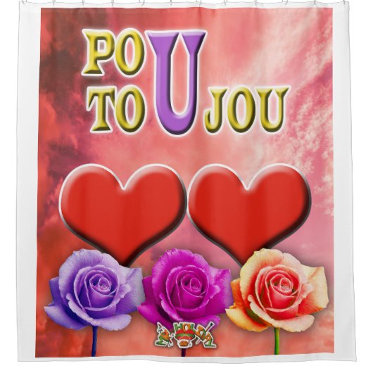 Pou Toujou Duschvorhang (Vorderseite)