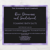Pouch-Etikett für Schwarze und Lila Foil-Bath-Salz Schaumweinetikett (Einzelnes Label)