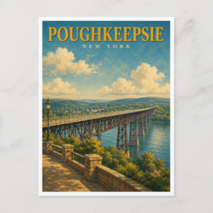 Poughkeepsie New York Walkway Bridge GeoSaga Postkarte