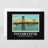 Poughkeepsie NY Mid Hudson Bridge 1930er Postkarte (Vorne/Hinten)