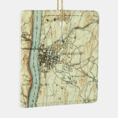 Poughkeepsie NY Vintage Karte Keramikornament (Rechts)