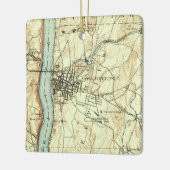 Poughkeepsie NY Vintage Karte Keramikornament (Links)