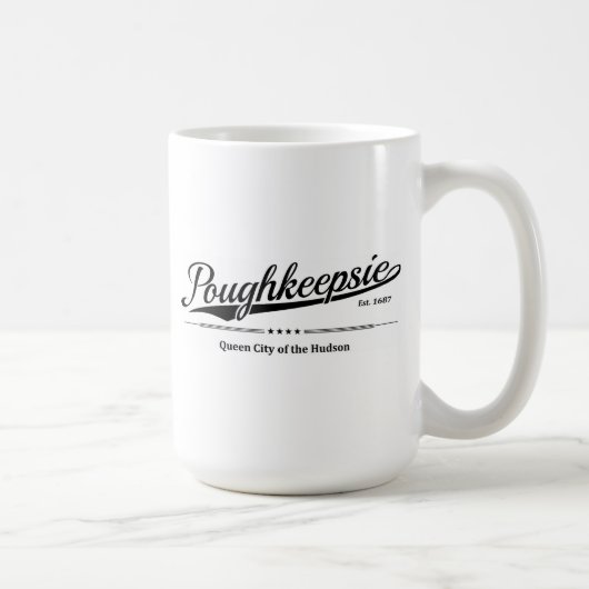 Poughkeepsie - Queen City of the Hudson - Black Kaffeetasse (Rechts)