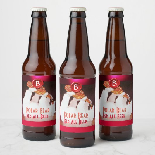 POULARES GETRÄNKENDES BIERENDES Siegel Monogramm Bierflaschenetikett (Flaschen)