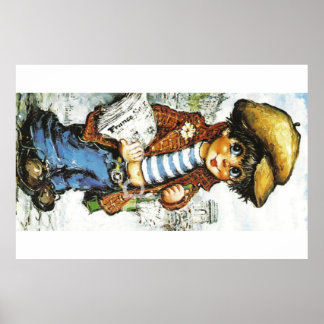 Poulbot an der Zeitung postieren Poster