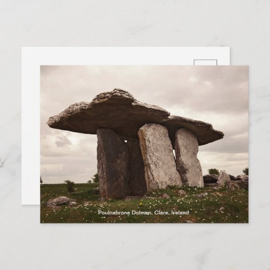 Poulnabrone Dolmen Portal Tomb Ireland Postcard Postkarte (Vorne/Hinten)