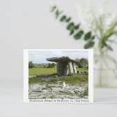 Poulnabrone Portal Tomb, Burren, Clare, Irland Postkarte (Stehend Vorderseite)