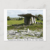 Poulnabrone Portal Tomb, Burren, Clare, Irland Postkarte (Vorderseite)