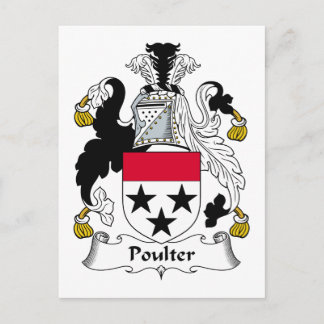 Poulter Familienwappen Postkarte