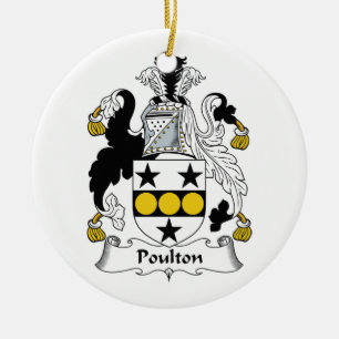 Poulton Familienwappen Keramik Ornament