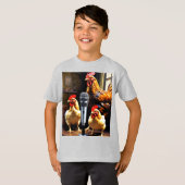 Poultry in Session – Chickens with Mic & Recorder T-Shirt (Vorne ganz)