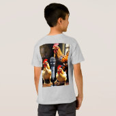 Poultry in Session – Chickens with Mic & Recorder T-Shirt (Schwarz voll)