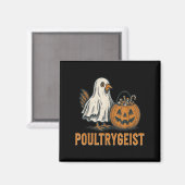 Poultrygeist Chicken Ghost Pumpkin Kostüm Hallowe Magnet (Vorderseite/Rückseite)