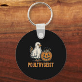 Poultrygeist Chicken Ghost Pumpkin Kostüm Hallowe Schlüsselanhänger (Vorderseite)