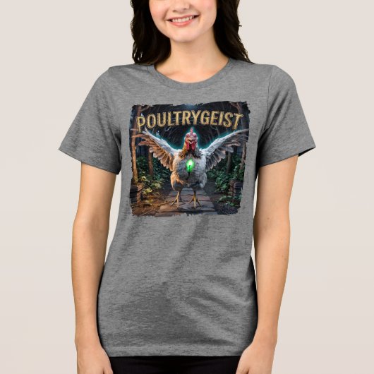 Poultrygeist Fotografy Combo Kreatur Witzig Tri-Blend Shirt (Vorderseite)
