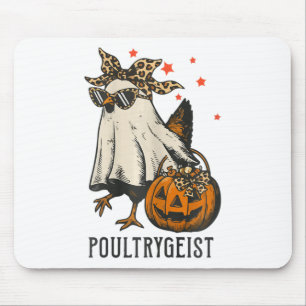 Poultrygeist Huhn Geist Leopard Kokette Schleife H Mousepad