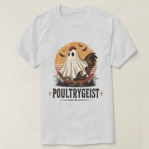 Poultrygeist Lustiger Geist-Hahn Halloween-Kunst T-Shirt