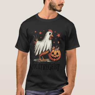 Poultrygeist Lustiger Halloween-Hühner-Geist-Kostü T-Shirt