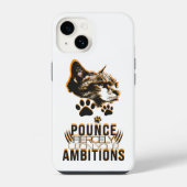 Pounce Sammlung Motivation für Katzen Liebhaber iPhone Hülle (Rückseite)