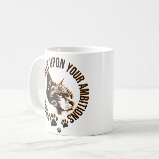 Pounce Sammlung Motivation für Katzen Liebhaber Kaffeetasse (Vorderseite Links)