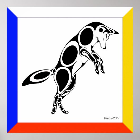 Pouncing Coyote Poster (Vorne)