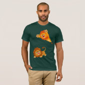 Pouncing und Punced! Cartoon Lions T - Shirt (Vorne ganz)